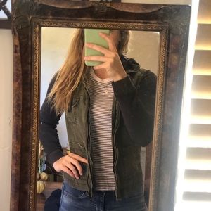 American Eagle Forest Green/ Charcoal Grey Jacket